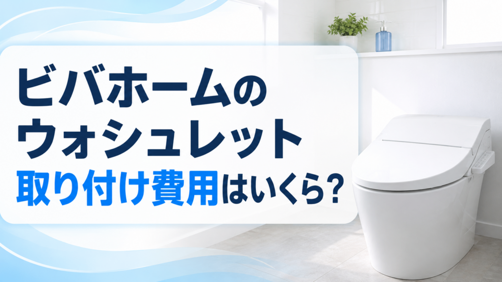 ビバホームのウォシュレット取り付け費用はいくら？